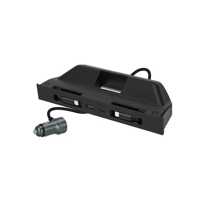 Hub d'extension de console centrale pour Tesla Model 3/Y, câbles rétractables doubles cachés, charge