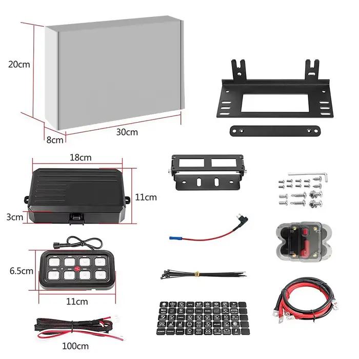 Panneau lumineux LED universel à 8 boutons, système de relais de commande marche-arrêt, système de r