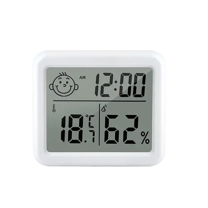 Thermomètre et hygromètre numérique sans fil pour l'intérieur, avec affichage de l'heure et du confo