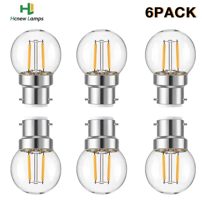 Ampoule Led à Base de baïonnette B22, variable G40, 220V, 1W, 2700K, pendentif remplaçable, économie