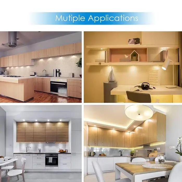 1-6 pièces LED armoire lumière 2W avec adaptateur secteur ue US éclairage intérieur pour sous armoir