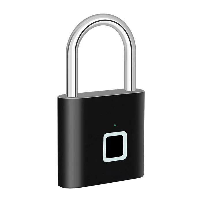 Serrure à empreintes digitales KERUI, sans clé, rechargeable par USB, cadenas intelligent, étanche, 