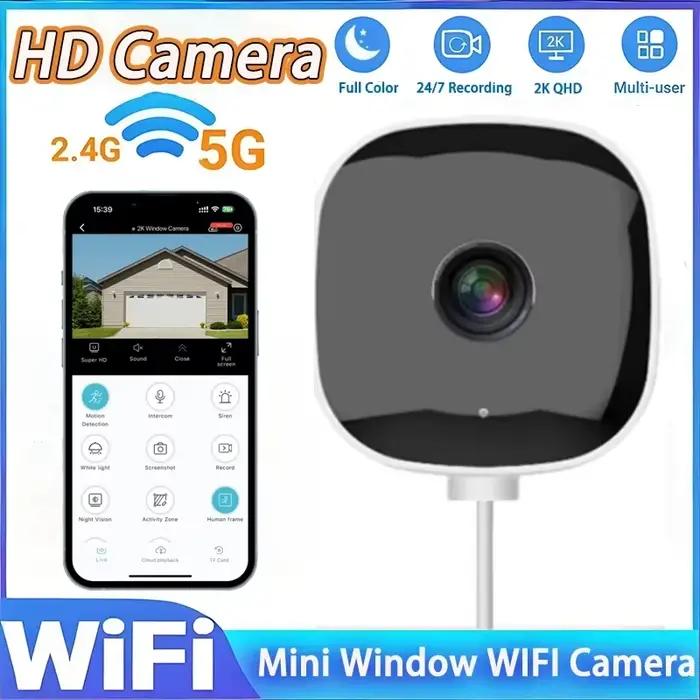 Caméra de fenêtre qui remplace les caméras extérieures, caméra WiFi 2,4/5 GHz, résolution 3MP, visio