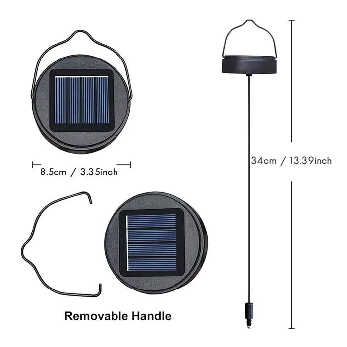 RMWIN-2Pack 600Mah lumières solaires haut de remplacement pour lanterne extérieure lumières étanche 