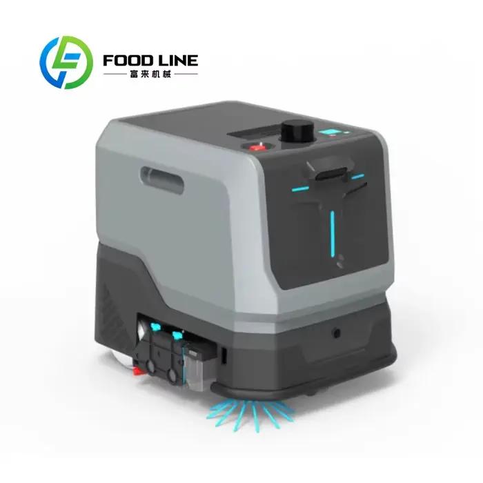 Robot de nettoyage de sols IA commercial personnalisé, autonettoyant, largeur 350 mm, réservoir d'ea