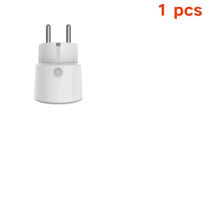 Prise d'alimentation intelligente Tuya Matter, compteur de puissance WiFi 16A, télécommande, prise U