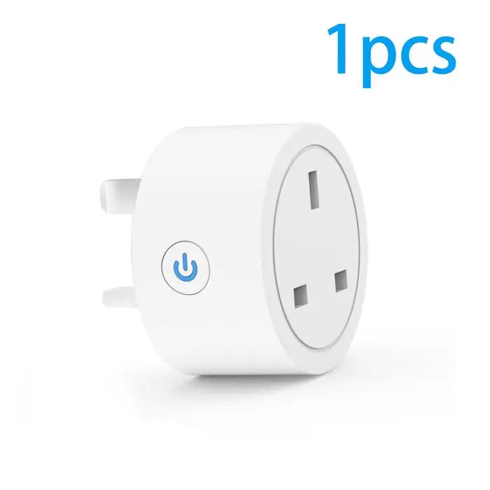 Prise intelligente Tuya 20A, WiFi UK, adaptateur 3 broches, commande vocale Alexa domestique avec fo