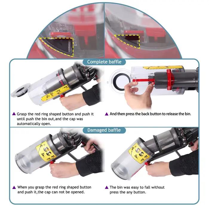 Big Bin Runner – pièce de rechange pour aspirateur Dyson V10 V11 V15 SV12 SV14 SV15 SV22, grand défl