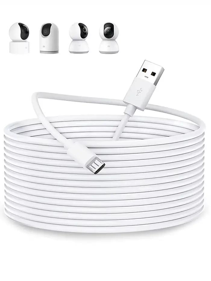 Câble d'extension micro USB 3 ~ 13 m pour Xiaomi MI 360 °   Caméra de sécurité domestique 2K Pro, MI