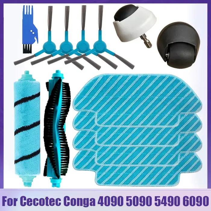 Pour Cecotec Conga 4090 4490 4690 5090 5490 6090 Robot aspirateur côté/brosse à rouleau souple vadro