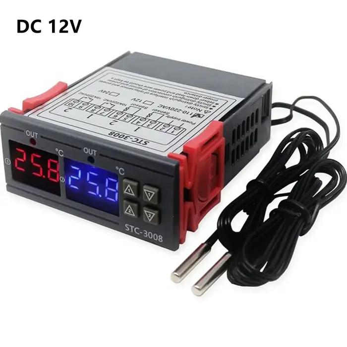 STC-3008 double régulateur de température numérique deux sorties relais 12V 24V 220V thermorégulateu