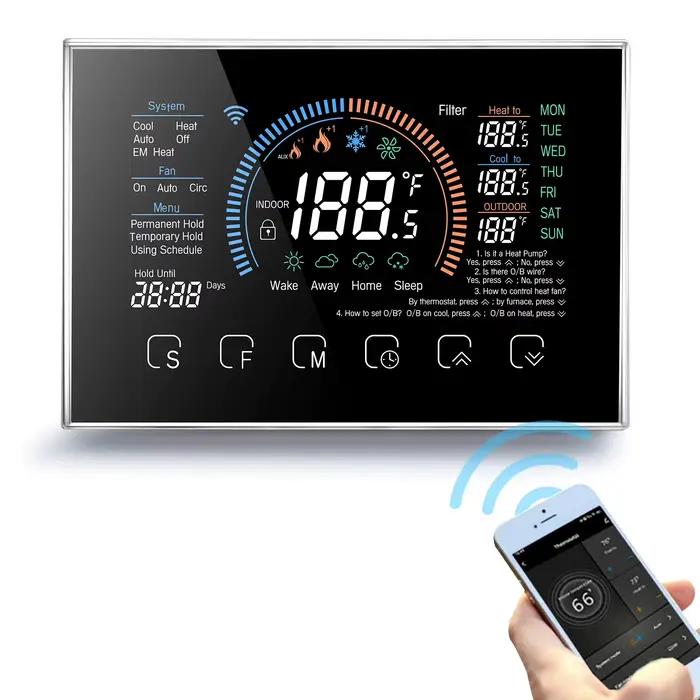Thermostat intelligent WiFi, régulateur de température, commande tactile Programmable, application M
