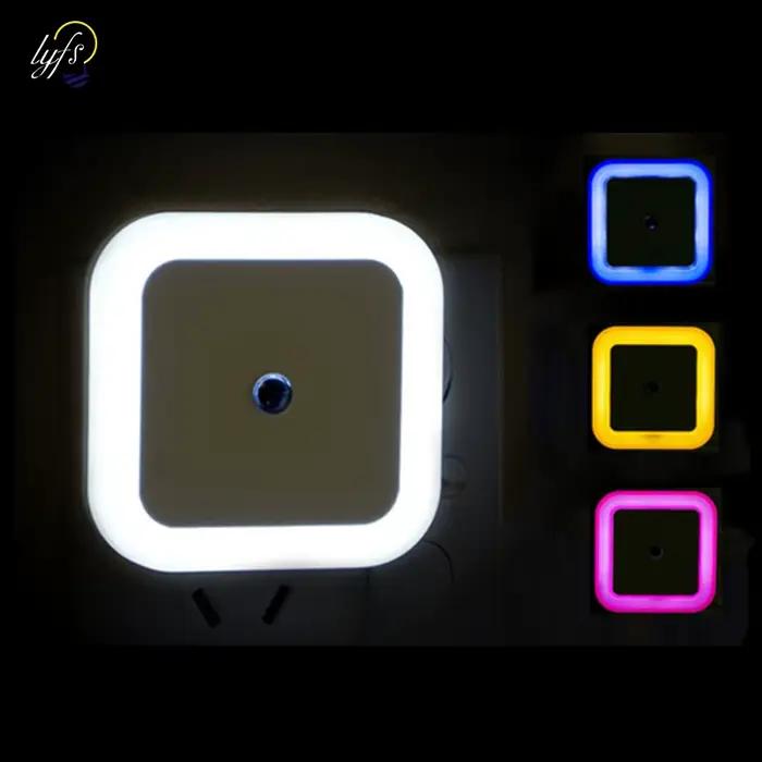 Capteur sans fil LED veilleuse prise ue US Mini veilleuses carrées pour bébé enfants salon chambre c