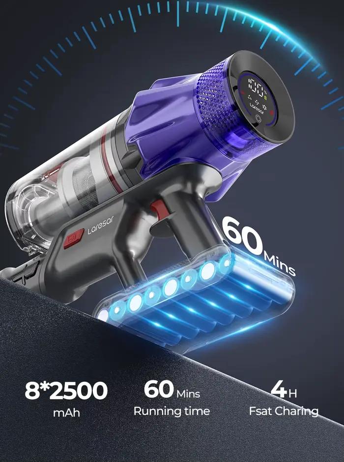 Aspirateur sans fil Laresar V7, 500W, puissance d'aspiration 50KPA, déterminer les appareils ménager