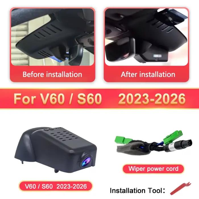 Caméra de tableau de bord DVR HD 4K, mini caméra UHD, enregistreur vidéo WiFi, adapté pour Volvo XC4