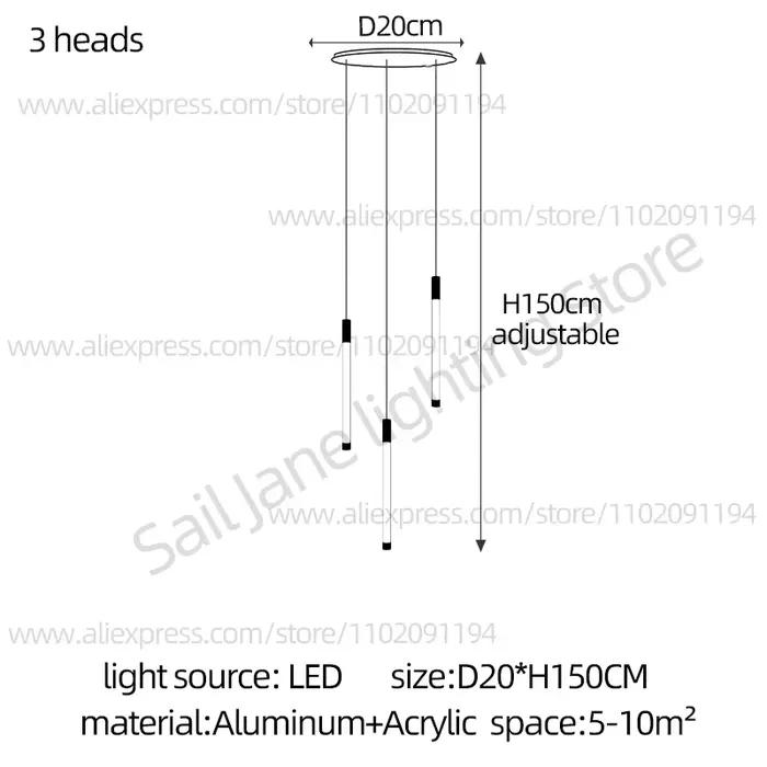 Plafonnier LED suspendu au design moderne, éclairage d'intérieur, luminaire décoratif de plafond, ha