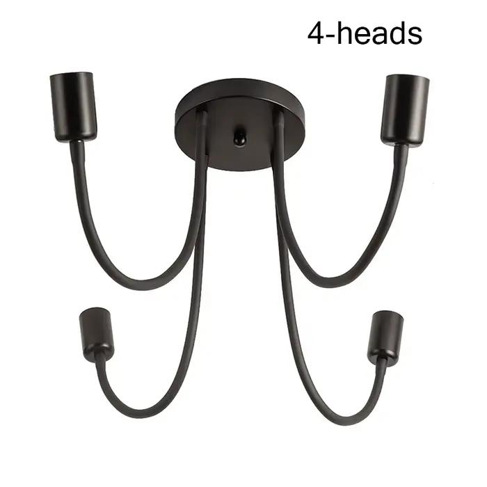 Plafonnier Led Flexible avec 4 ou 6 têtes, luminaire décoratif d'intérieur, éclairage d'intérieur, l