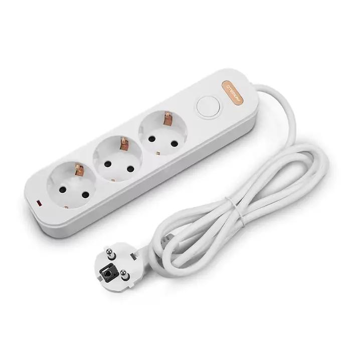 Multiprise prise ue 3/4/5 voies prises rallonge électrique 2m cordon 16A prises commutateurs de comm