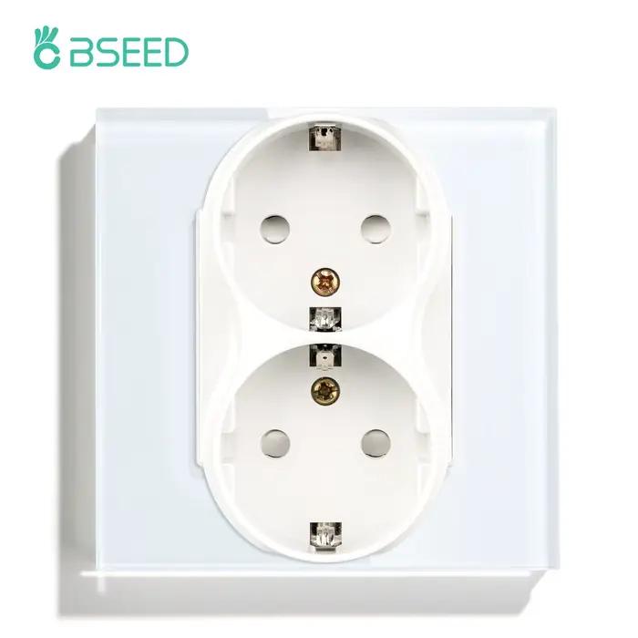 BSEED – prises de courant murales à Double paroi, norme européenne, Double prise électrique, panneau