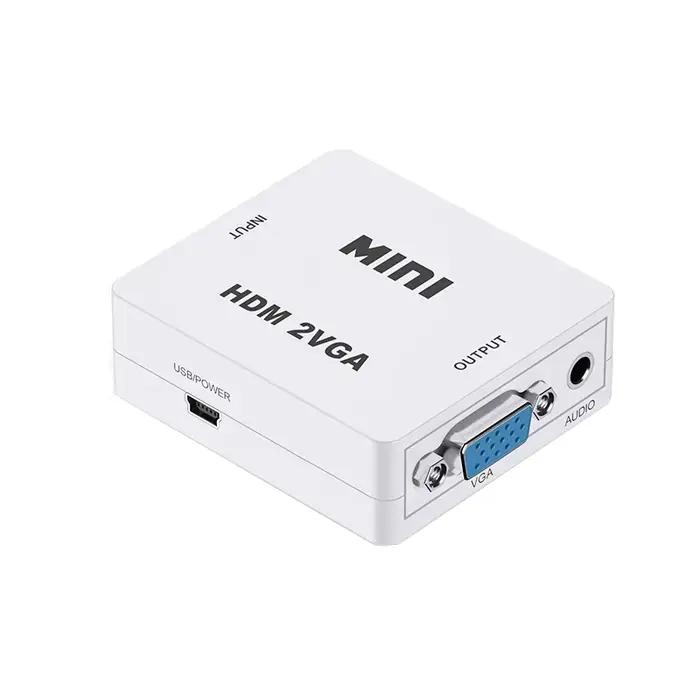 Convertisseur HDMI vers VGA avec convertisseur Audio VGA vers HDMI adaptateur HDMI pour ordinateur p