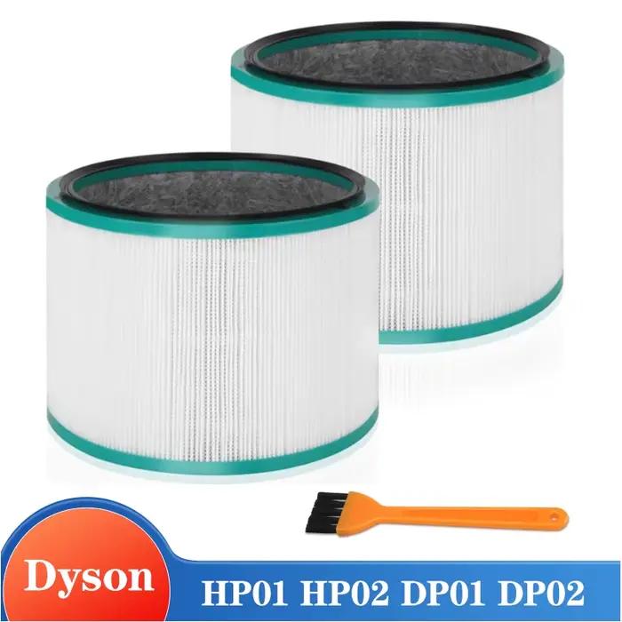 Lot de 2 filtres HEPA HP01 HP02 compatibles avec les purificateurs de bureau Dyson HP01 HP02 DP01 DP