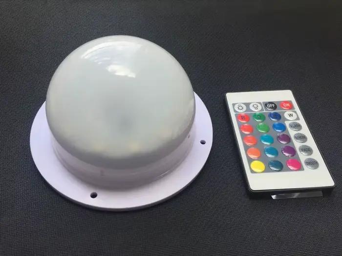 Base lumineuse RGBW à piles, module LED télécommandé, éclairage d'ambiance pour meubles, éclairage s