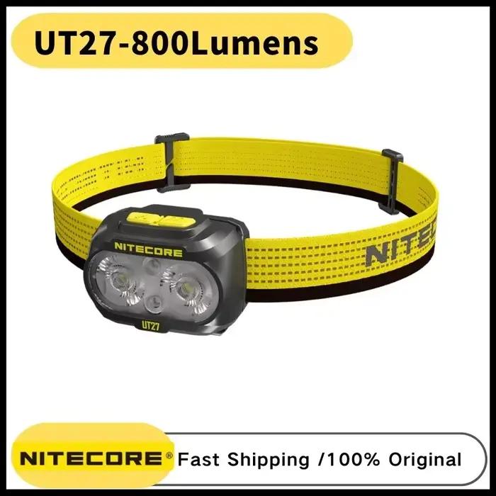 NITECORE UT27 lampe frontale Fusion Elite à double faisceau 800 lumens + projecteur à batterie recha