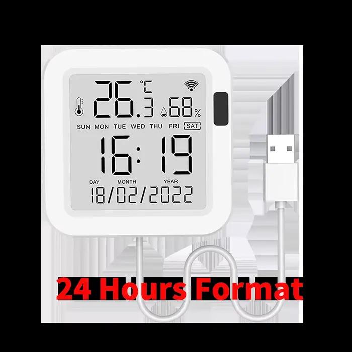 Capteur intelligent de température et d'humidité Tuya avec rétroéclairage pour maison intelligente, 