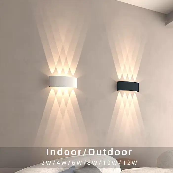 Applique Murale Intérieur Led Moderne Aluminium Appliques Murales Exterieure IP65 Imperméable à l'ea