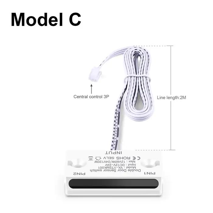Capteur de proximité intelligent à Double porte, interrupteur de lumière LED DC 12V-24V pour armoire