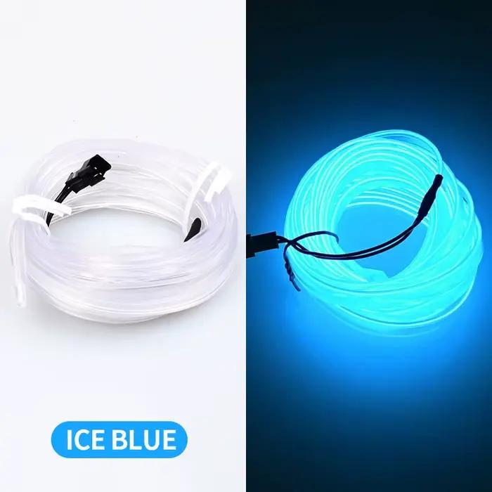 Bande Lumineuse LED Flexible de 5m, Tube de Lumière Froide EL avec USB, Lampe d'Ambiance de Décorati