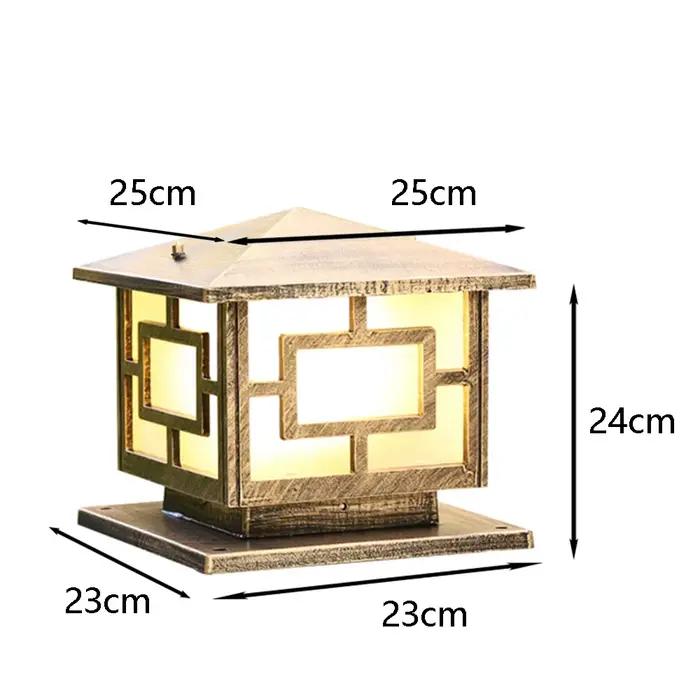Lampe d'extérieur rétro étanche, pilier pour porte européenne, éclairage de couloir, de jardin, de c