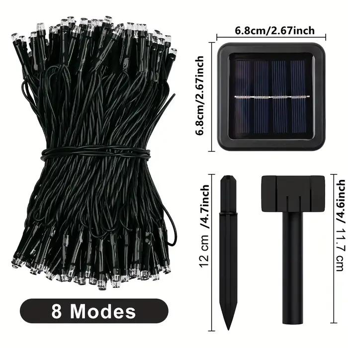 23-99ft LED lumière solaire 50-300 lumières extérieure étanche fée guirlande lumières fête de noël H