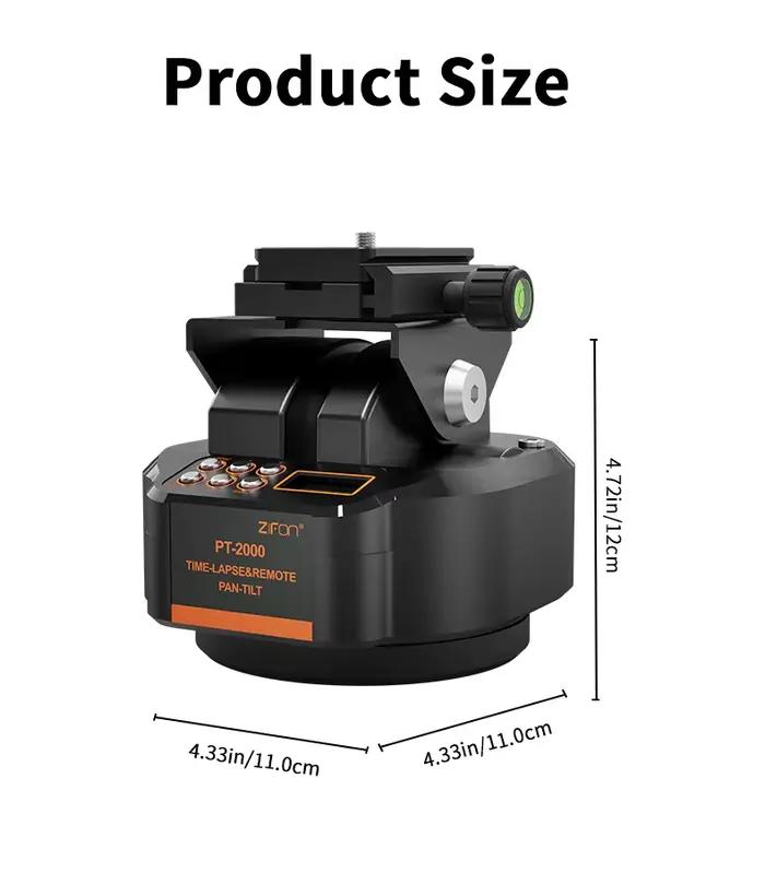 Tête de caméra électrique PT2000, réglable sur 3 axes, télécommande sans fil, charge utile de 2 kg, 