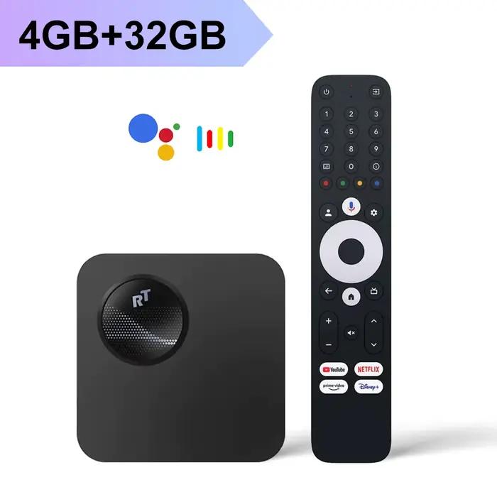Boîtier Android TV Google TV 12 Box Netflix certifié Google, compatible Dolby Atmos Vision 2T2R, Roc