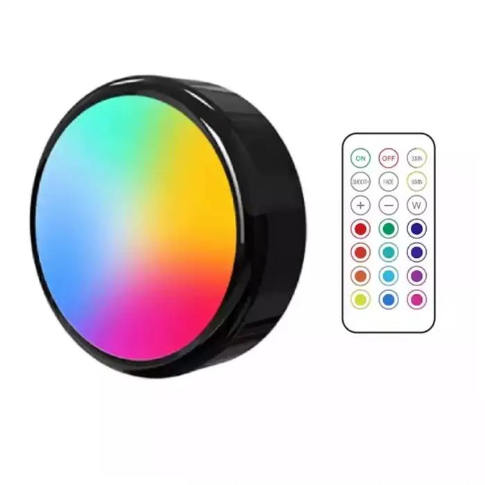 LED rondelle lumières Dimmable RGBW 13 couleurs cuisine couloir placard armoire lumières capteur tac