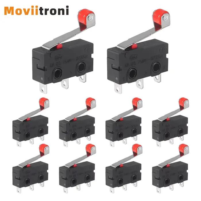 Micro interrupteur de fin de course normalement ouvert et fermé, 10 pièces, KW12-3 AC 250V 5A SPDT 1