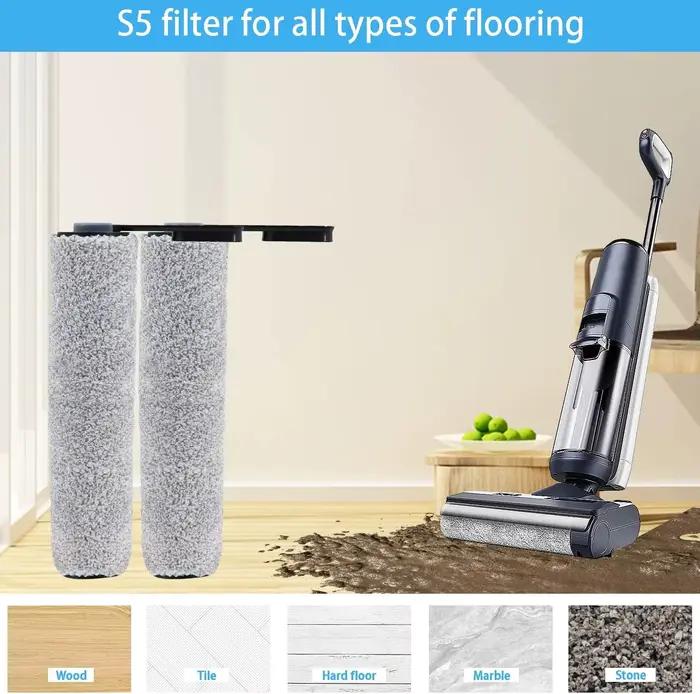 Rouleaux de brosse de remplacement compatibles avec l'aspirateur sec et humide sans fil intelligent 
