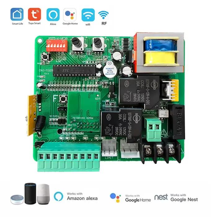 Carte de commande de moteur de portail coulissant avec application intelligente Tuya WiFi, carte d'o