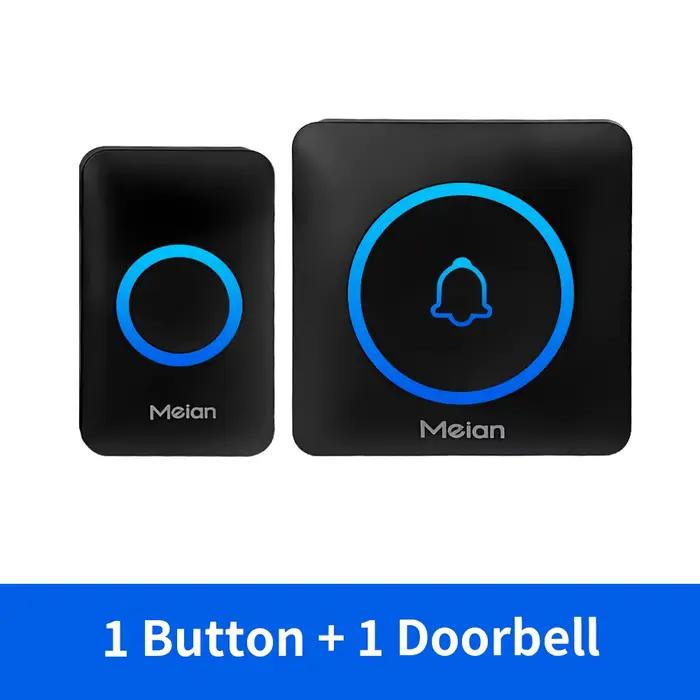 Meian sonnette de maison intelligente sonnette de sécurité sans fil IP65 étanche sonnette de porte e