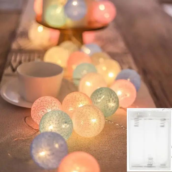 10/20/40 LED coton USB boules chaîne noël fée lumières nouveauté chaîne de lampe pour la maison en p