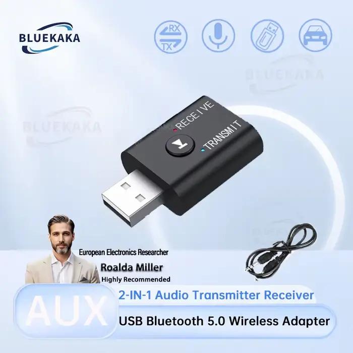 Nouvelles mises à niveau 2 en 1 Bluetooth 5.0 Transmetteur Récepteur Audio 3.5mm AUX Jack RCA USB Do