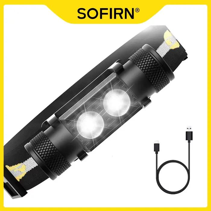 H25S LED phare 18650 batterie phare puissant 1200 Lumens SST40 USB lampe Rechargeable