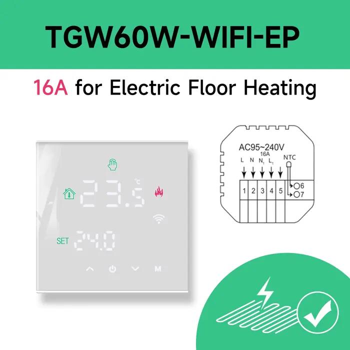 Beok Tuya Thermostat Wifi chaudière à gaz chauffage au sol chaud régulateur de température thermorég