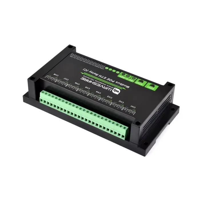 Module de relais 8 canaux à double port Ethernet (C), protocole Modbus RTU, alimentation PoE, avec d