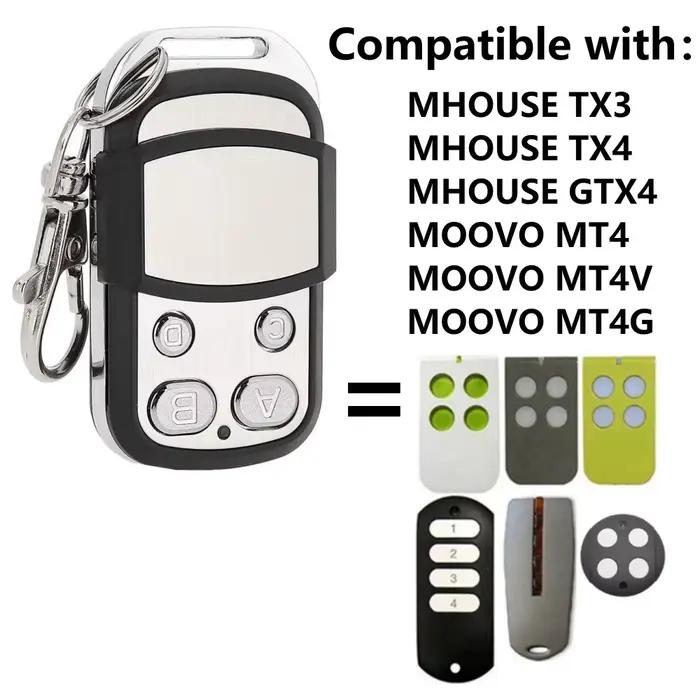 Nouveau Mhouse TX3 TX4 GTX4 télécommande MOOVO MT4 MT4V MT4G porte de Garage télécommande duplicateu