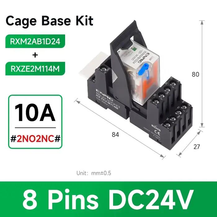 ENMG RXM petit relais intermédiaire électromagnétique, courant direct DC24V, 8 broches, 14 broches, 