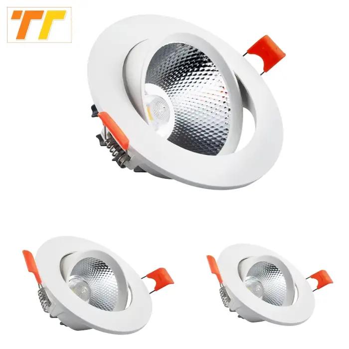 Downlights LED à intensité variable 7W 9W spots 12W 15W AC90V-260V 5W 18W 24W COB puce plafonniers e
