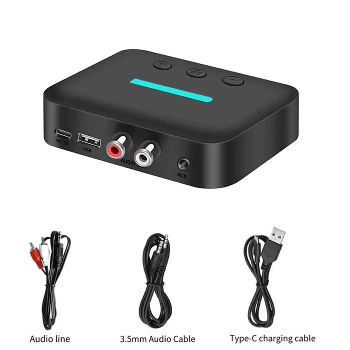 Adaptateur récepteur Audio USB Bluetooth 5.3, musique stéréo sans fil, 3.5mm AUX R/L RCA, prise en c