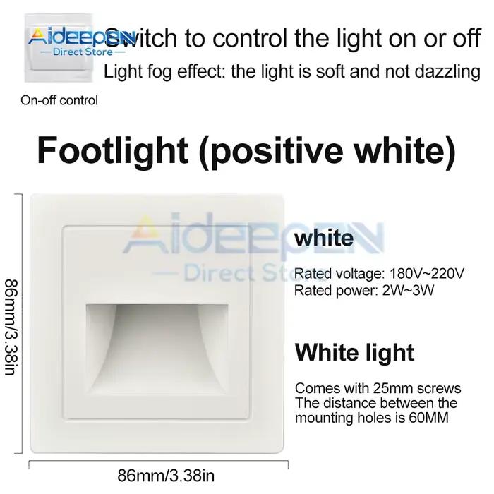 Escalier lumières intérieur extérieur escalier étape applique 3W encastré LED étape lumière escalier